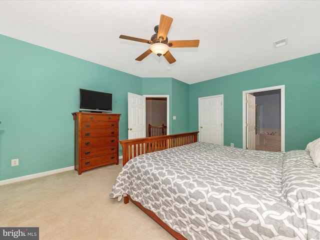 12318 Cherry Branch Dr, Clarksburg, MD 20871 - carpeted bedroom with baseboards and a ceiling fan