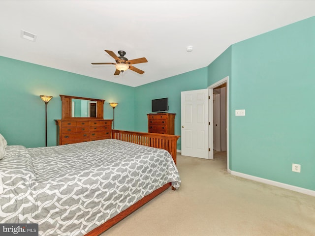 12318 Cherry Branch Dr, Clarksburg, MD 20871 - bedroom featuring carpet, ceiling fan, and baseboards