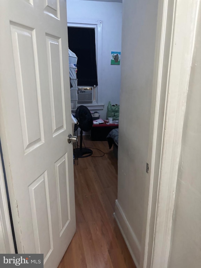 3910 N 8th St, Philadelphia, PA 19140 - hall with wood finished floors and cooling unit