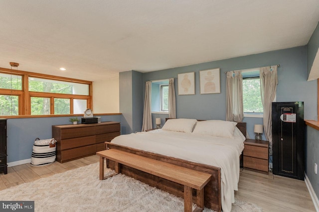 7430 Joes Creek Rd, Linville, VA 22834 - bedroom featuring light wood-style floors, multiple windows, and baseboards