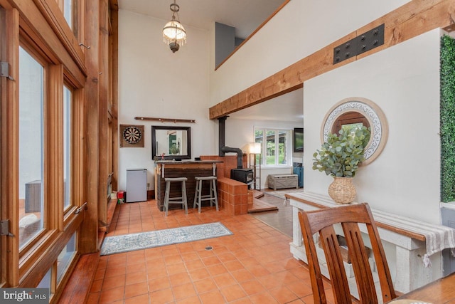 7430 Joes Creek Rd, Linville, VA 22834 - tiled foyer with a high ceiling