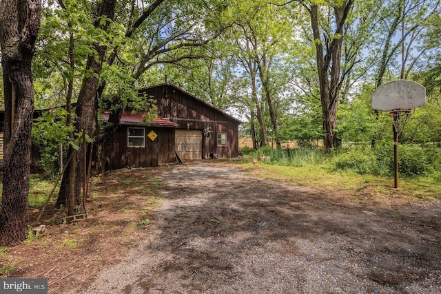 7430 Joes Creek Rd, Linville, VA 22834 - detached garage featuring dirt driveway
