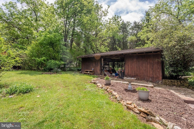 7430 Joes Creek Rd, Linville, VA 22834 - view of green lawn featuring an outbuilding