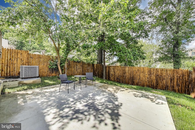 5209 10th Pl S, Arlington, VA 22204 - fenced backyard featuring central air condition unit and a patio