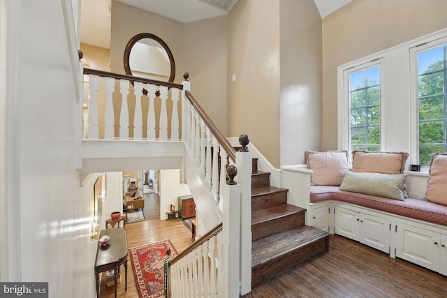 4301 Forest Ln NW, Washington, DC 20007 - stairs with wood finished floors