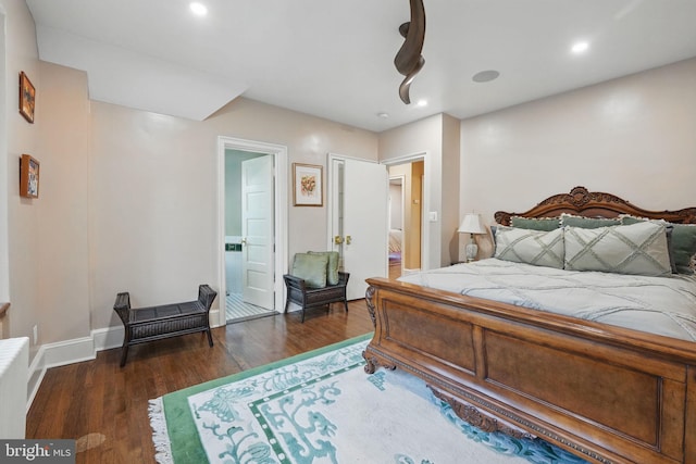 4301 Forest Ln NW, Washington, DC 20007 - bedroom with wood finished floors, recessed lighting, and baseboards