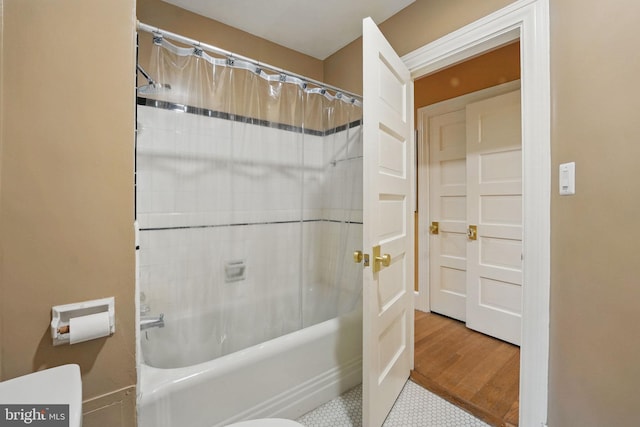 4301 Forest Ln NW, Washington, DC 20007 - full bathroom with shower / bath combination with curtain and toilet