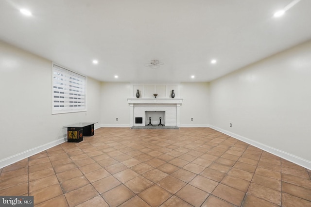 4301 Forest Ln NW, Washington, DC 20007 - finished basement featuring recessed lighting, a fireplace, and baseboards