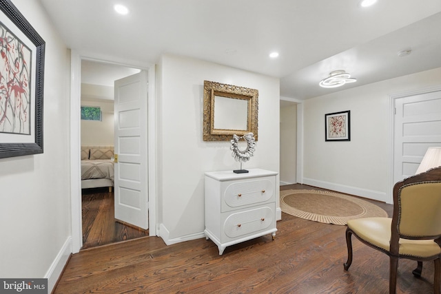 4301 Forest Ln NW, Washington, DC 20007 - living area with wood finished floors, baseboards, and recessed lighting