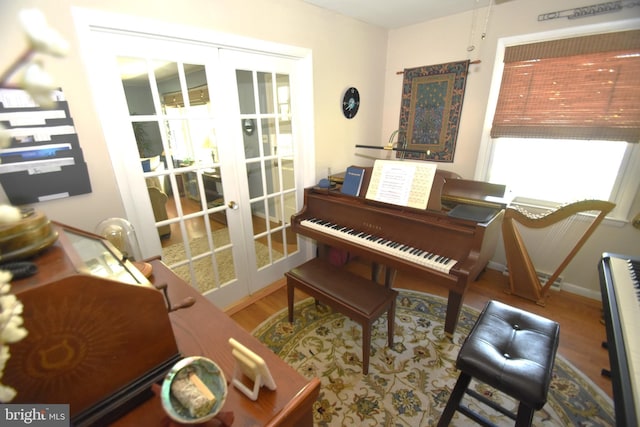 10 Casimir Ct, New Castle, DE 19720 - living area featuring french doors and wood finished floors