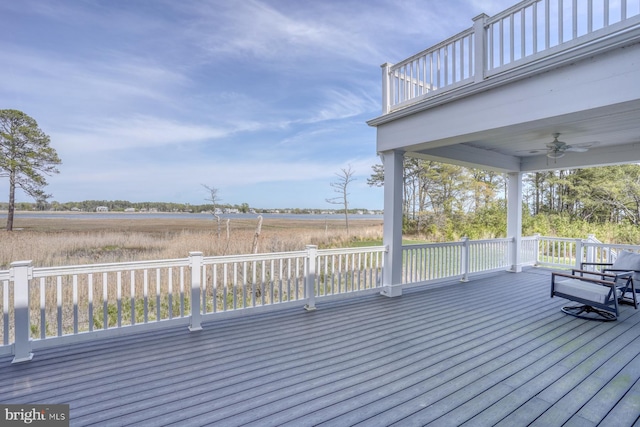 22253 Waterview Rd Lot 4, Lewes, DE 19958 - deck featuring a ceiling fan