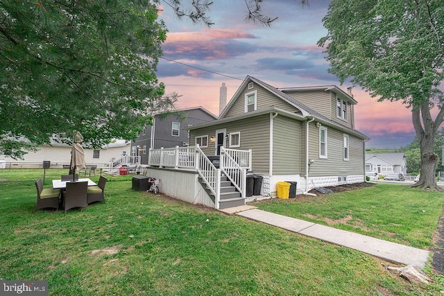 8035 Wood Ave, Sparrows Point, MD 21219 - rear view of house featuring a deck