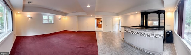 1392 Kutz Dr, Pottstown, PA 19465 - bar area featuring lofted ceiling and recessed lighting