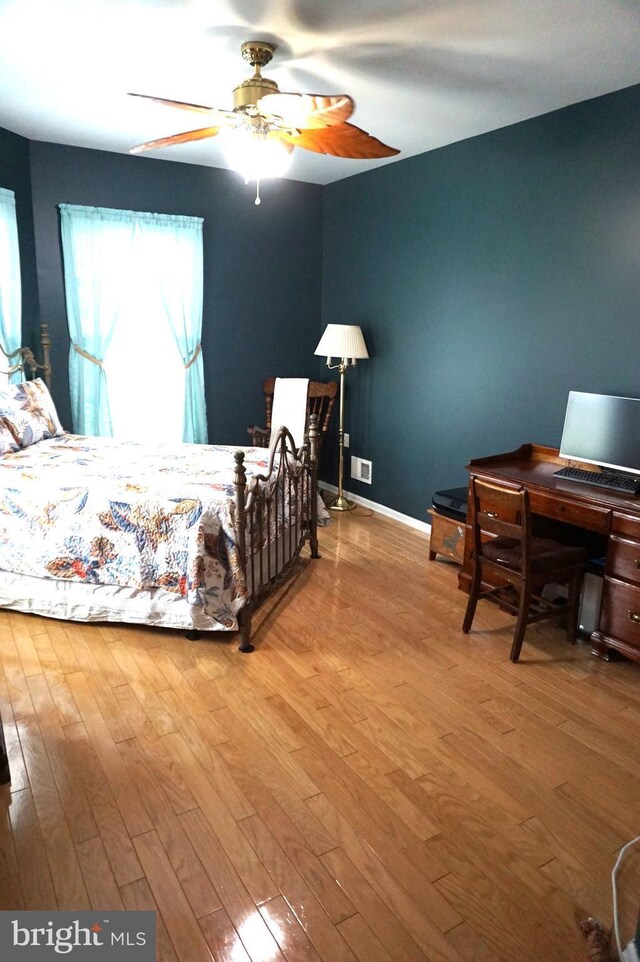 97 Burholme Dr, Hamilton, NJ 08691 - bedroom featuring wood finished floors, baseboards, and a ceiling fan