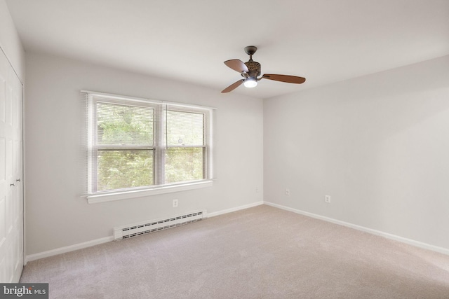 513 Tavenner Ct, Sterling, VA 20164 - unfurnished bedroom with a baseboard radiator, carpet flooring, a closet, and baseboards