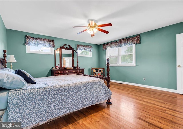 1206 Evergreen Rd, Wilmington, DE 19803 - bedroom featuring wood finished floors, baseboards, and ceiling fan