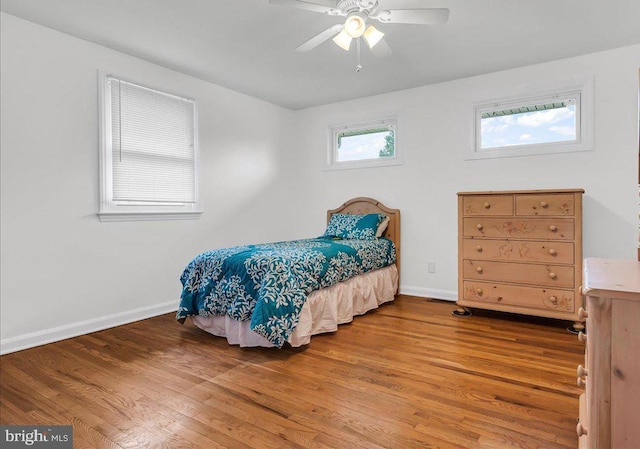 1206 Evergreen Rd, Wilmington, DE 19803 - bedroom featuring wood finished floors, baseboards, and ceiling fan