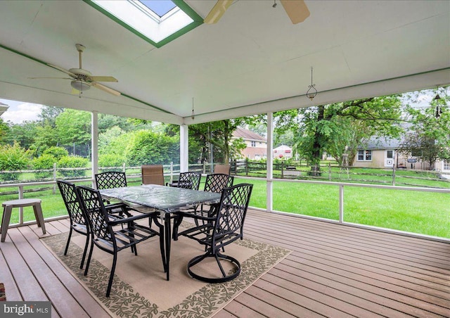 1206 Evergreen Rd, Wilmington, DE 19803 - deck with ceiling fan and outdoor dining area