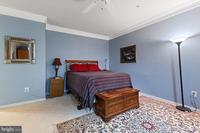 8435 Peace Lily Ct Unit 314, Lorton, VA 22079 - carpeted bedroom featuring crown molding, a ceiling fan, and baseboards