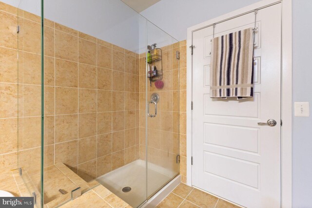 8435 Peace Lily Ct Unit 314, Lorton, VA 22079 - bathroom with a shower stall and tile patterned flooring