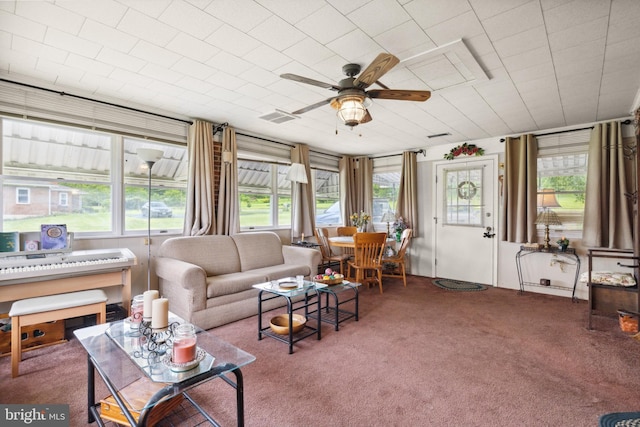 350 Poorhouse Rd, Winchester, VA 22603 - living area featuring ceiling fan and carpet floors