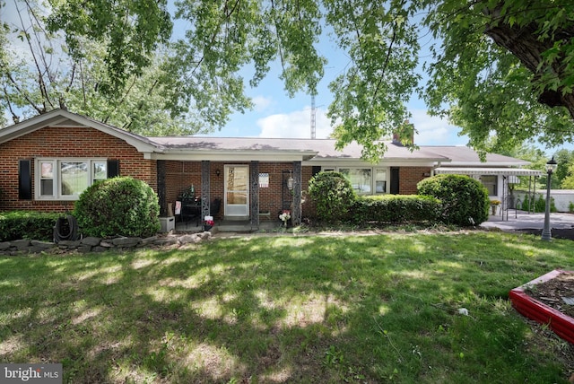 350 Poorhouse Rd, Winchester, VA 22603 - single story home with brick siding and a front lawn