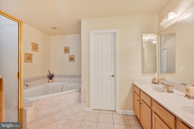 7 Chattam Ct, Baltimore, MD 21234 - full bath featuring tile patterned flooring, a bath, and double vanity