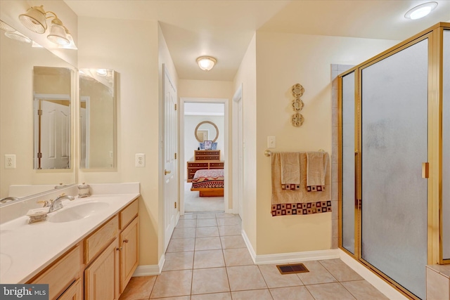 7 Chattam Ct, Baltimore, MD 21234 - full bath with a stall shower, vanity, tile patterned floors, and baseboards