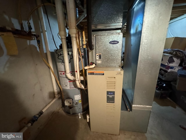 7 Chattam Ct, Baltimore, MD 21234 - utility room featuring water heater and heating unit