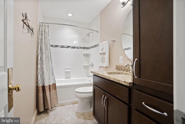5212 Braywood Dr, Centreville, VA 20120 - full bathroom featuring shower / bathtub combination with curtain, vanity, and toilet