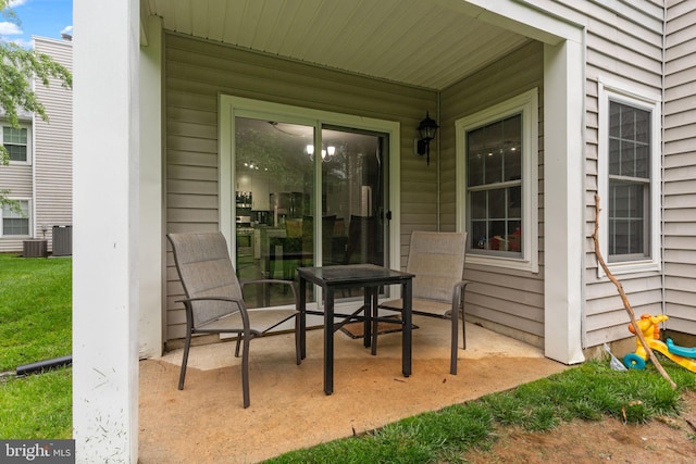 view of patio / terrace with central AC
