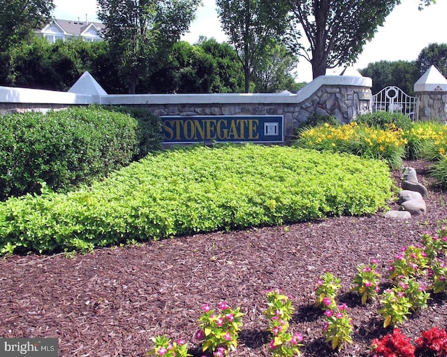 view of community sign