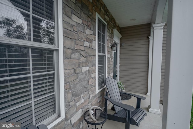 balcony with covered porch
