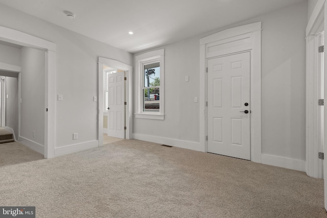 442 S Prince St, Lancaster, PA 17603 - foyer with carpet flooring, baseboards, and recessed lighting