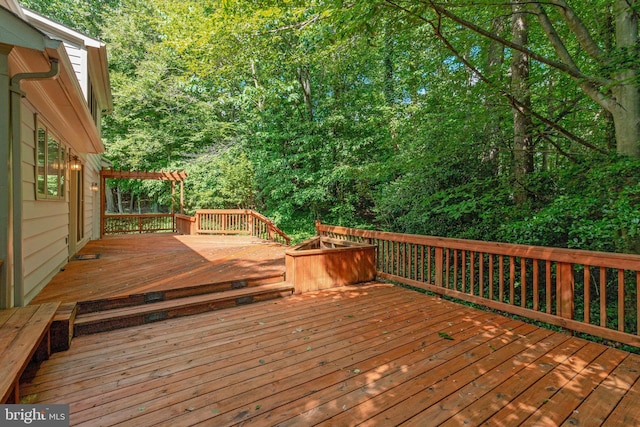 view of wooden deck