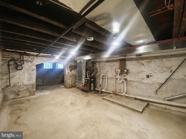 2059 E Atlantic St, Philadelphia, PA 19134 - basement featuring heating unit