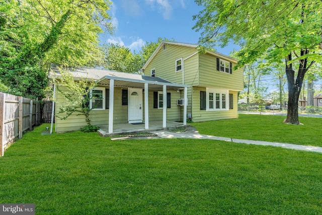 102 Sunset St, Browns Mills, NJ 08015 - view of front facade featuring cooling unit and covered porch
