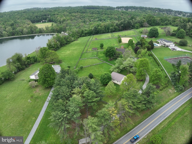 955 Lucabaugh Mill Rd, Westminster, MD 21157 - aerial overview of property's location featuring a heavily wooded area, a nearby body of water, and rural landscape