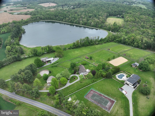 955 Lucabaugh Mill Rd, Westminster, MD 21157 - aerial overview of property's location featuring a nearby body of water and a heavily wooded area
