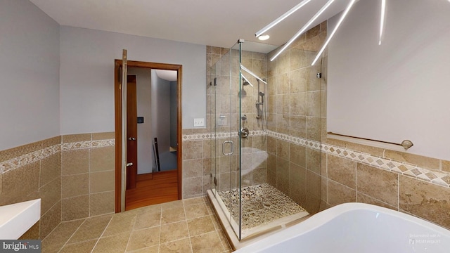 955 Lucabaugh Mill Rd, Westminster, MD 21157 - full bath with tile walls, a stall shower, and a bath