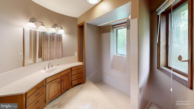 955 Lucabaugh Mill Rd, Westminster, MD 21157 - full bathroom featuring vanity and marble finish flooring