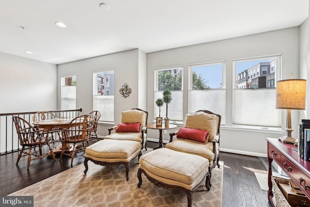 3959 Norton Pl, Fairfax, VA 22030 - living area with wood finished floors, recessed lighting, and baseboards
