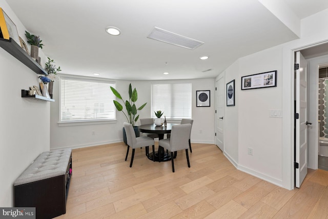 1716 Cambridge St Unit 3, Philadelphia, PA 19130 - dining area featuring light wood finished floors, recessed lighting, and baseboards