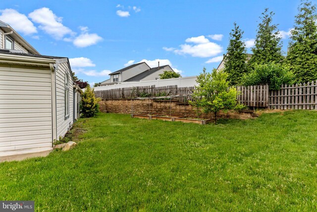 view of yard with a vegetable garden
