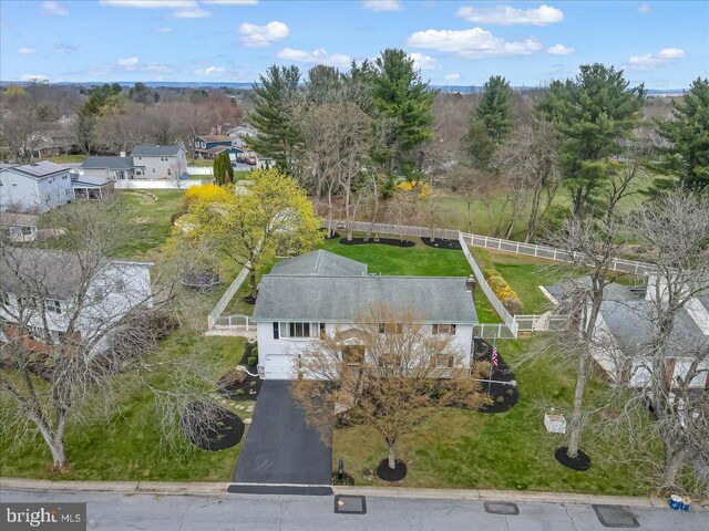aerial view of residential area