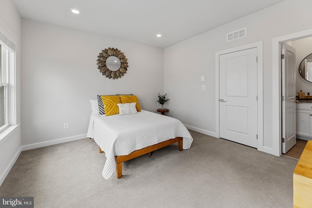 13244 Woodland Pond Pl, Herndon, VA 20171 - bedroom featuring baseboards, recessed lighting, and light colored carpet