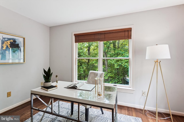 3415 Miller Heights Rd, Oakton, VA 22124 - office with baseboards and wood finished floors