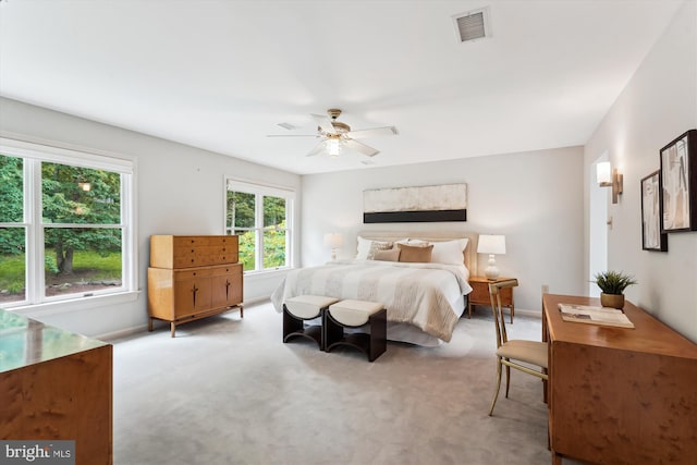 3415 Miller Heights Rd, Oakton, VA 22124 - bedroom featuring carpet flooring, baseboards, and ceiling fan
