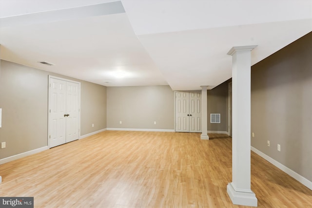 3415 Miller Heights Rd, Oakton, VA 22124 - finished basement featuring light wood-style flooring and baseboards