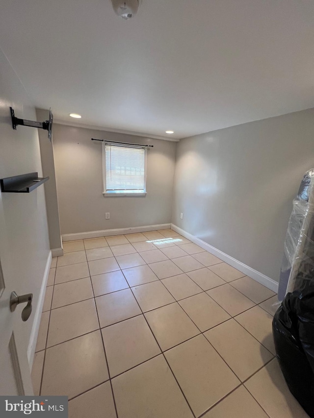 4126 I St, Philadelphia, PA 19124 - unfurnished room featuring light tile patterned floors, baseboards, and recessed lighting